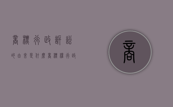 商标行政诉讼的由来是什么（商标权行政诉讼）