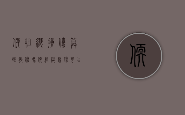 软组织损伤算轻微伤吗（软组织损伤可以判刑吗）