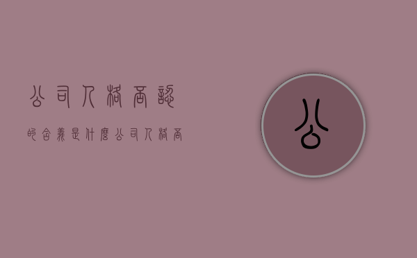 公司人格否认的含义是什么（公司人格否认的含义是什么呢）