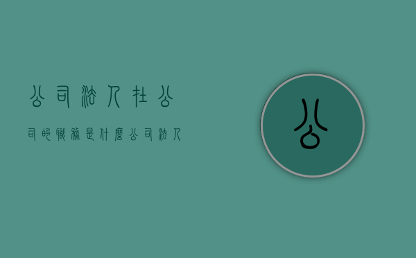 公司法人在公司的职务是什么（公司法人填写什么职务）
