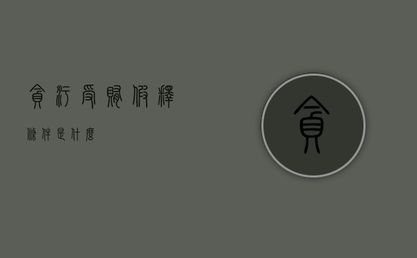 贪污受贿假释条件是什么