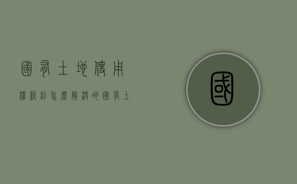 国有土地使用权纠纷怎么解决的（国有土地使用权纠纷怎么解决最有效）