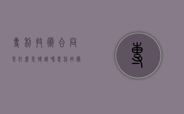 专利技术合同是什么？是转让吗？（专利技术转让实施前景分析）