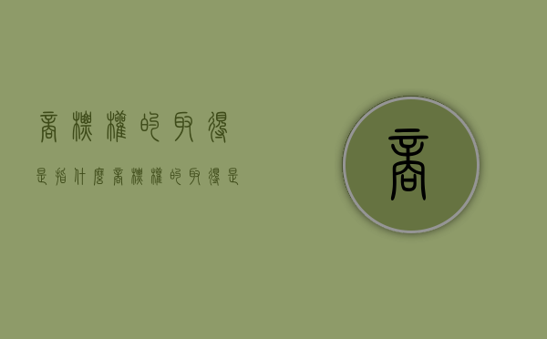 商标权的取得是指什么（商标权的取得是指什么意思）