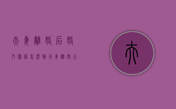 夫妻离婚后婚内债务怎么办（夫妻离婚之后欠的债由谁来负责）
