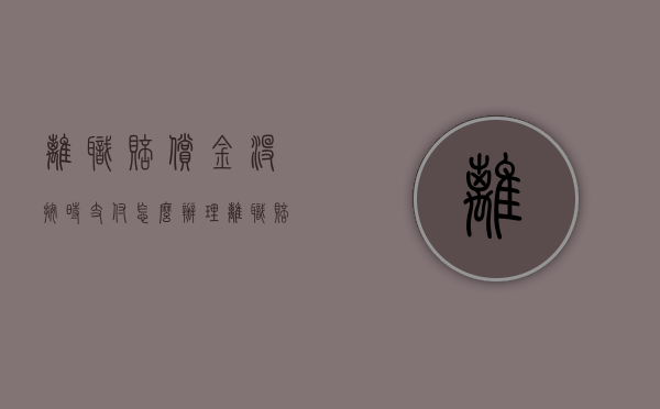 离职赔偿金没按时支付怎么办理（离职赔偿金没按时支付怎么办呢）