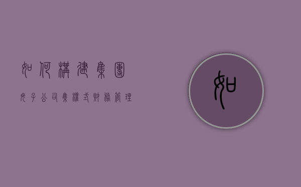 如何构建集团母子公司集权式财务管理体制（企业集团母公司及成员企业）