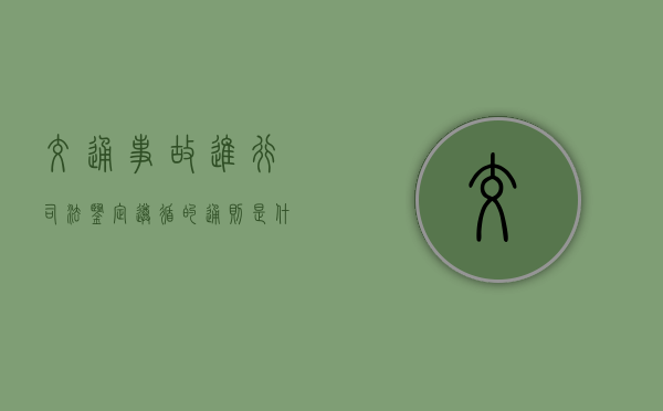 交通事故进行司法鉴定遵循的通则是什么