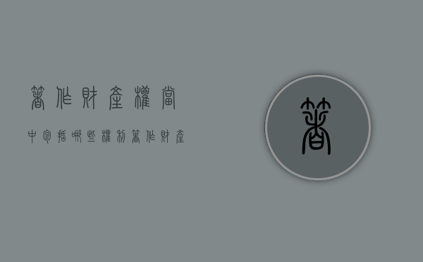 著作财产权当中包括哪些权利（著作财产权的性质是什么）