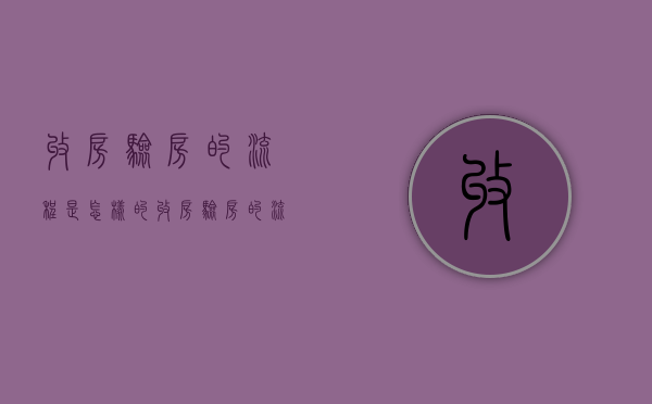 收房验房的流程是怎样的（收房验房的流程是怎样的图片）