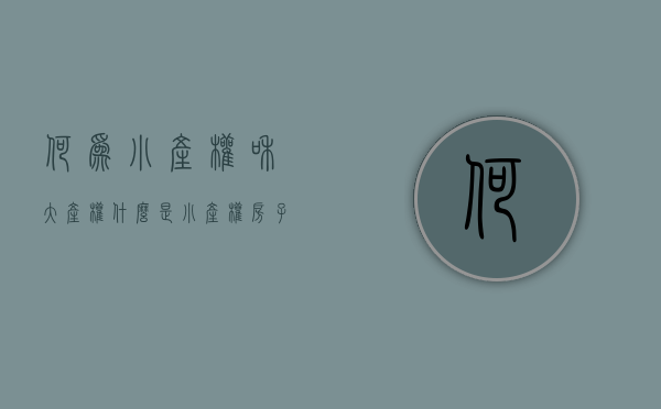 何为小产权和大产权（什么是小产权房子什么是大产权房子）