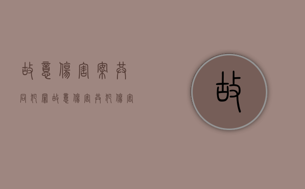 故意伤害案共同犯罪（故意伤害共犯伤害不是其行为造成的）
