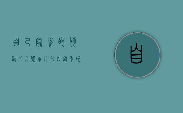 自己家养的狗咬了人预示什么（自家养的狗咬人怎么办）