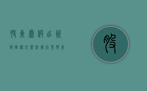 股东虚假出资将面临什么法律后果（股东虚假出资行政处罚决定书范本）