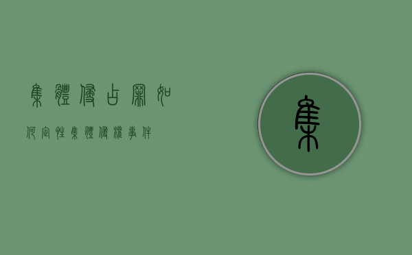 集体侵占罪如何定性（集体侵权事件）