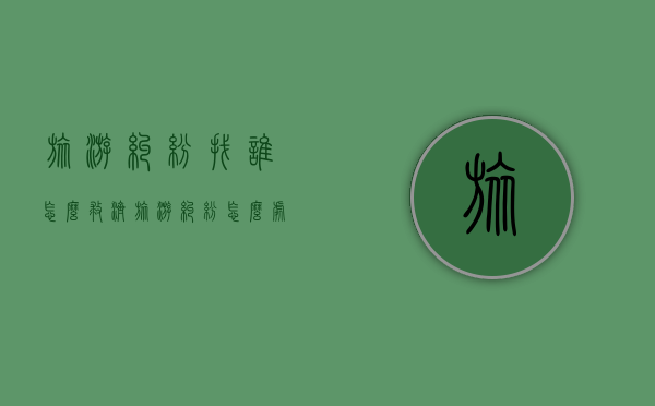 旅游纠纷找谁,怎么救济（旅游纠纷怎么处理）