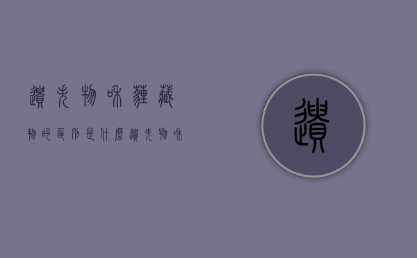 遗失物和埋藏物的区别是什么（遗失物和埋藏物的区别是什么意思）