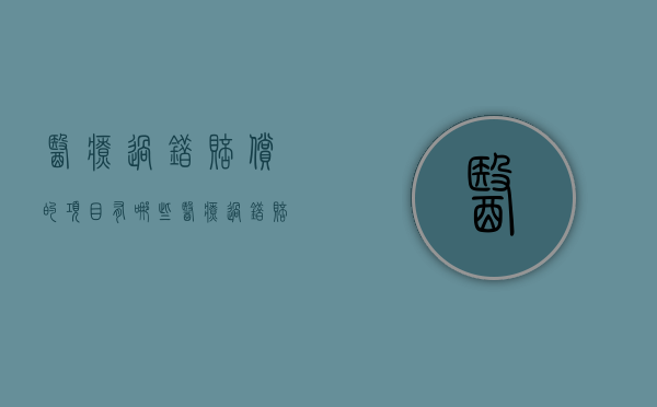 医疗过错赔偿的项目有哪些（医疗过错赔偿计算标准案例）