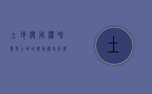 土地使用权啥意思（土地的使用权是什么资产）