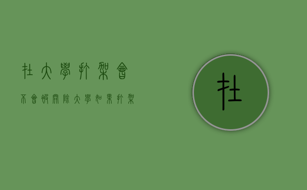 在大学打架会不会被开除（大学如果打架应怎么处理）