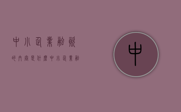 中小企业融资的内容是什么（中小企业融资相关概念）