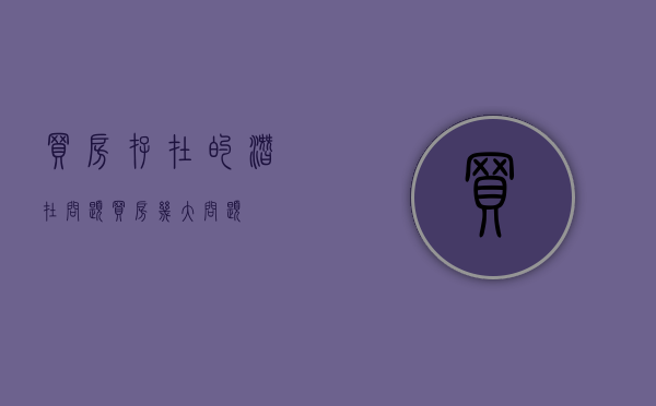 买房存在的潜在问题（买房几大问题）