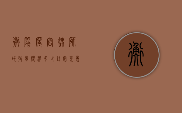 衡阳厉害律师的收费标准，多少钱究竟意味着什么？
