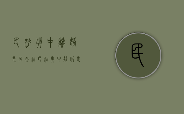 民法典中离婚是否合法（民法典中离婚是否可以分割）