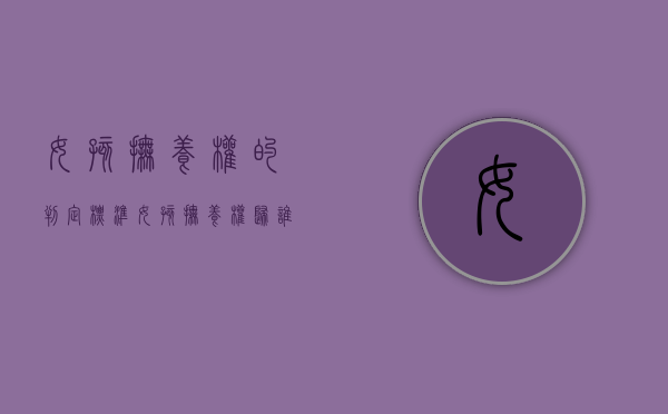 女孩抚养权的判定标准（女孩抚养权归谁）