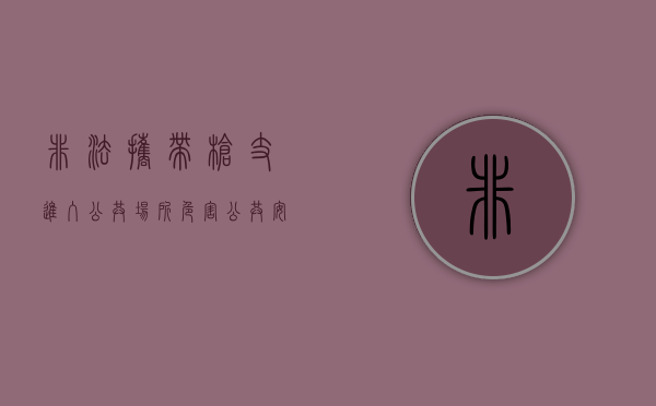 非法携带枪支进入公共场所危害公共安全罪（非法携带枪支量刑标准）