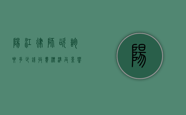 阳江律师咨询要多少钱？收费标准及影响因素详解