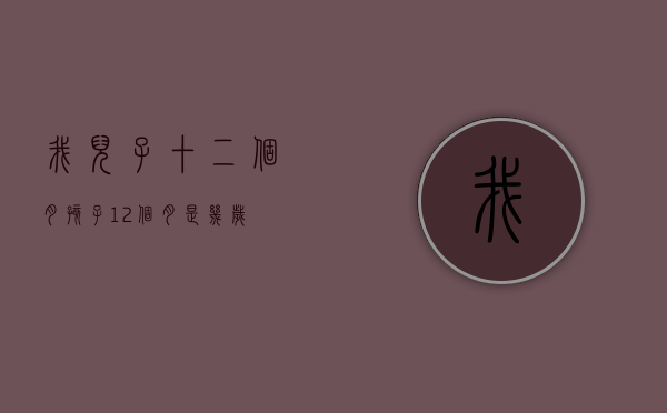 我儿子十二个月（孩子12个月是几岁）