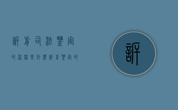 诉前司法鉴定的流程是什么（诉前鉴定的法律依据）
