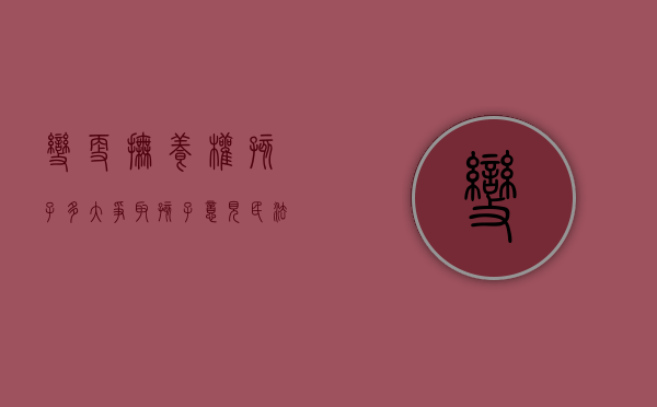 变更抚养权孩子多大争取孩子意见（民法典变更孩子抚养权流程）