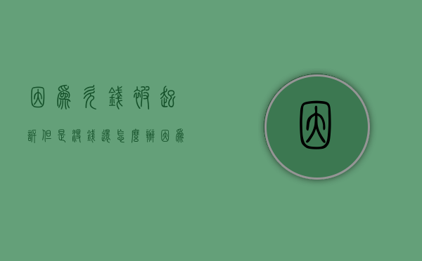 因为欠钱被起诉但是没钱还怎么办（因为欠钱被起诉会影响征信吗）