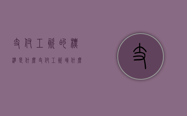 支付工资的标准是什么（支付工资填什么单据）