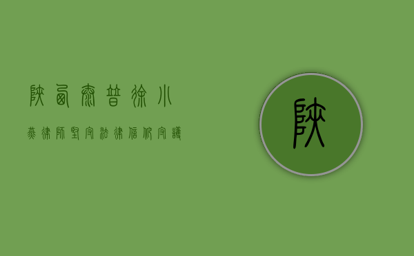 陕西泰普徐小燕律师，坚守法律信仰，守护公平正义