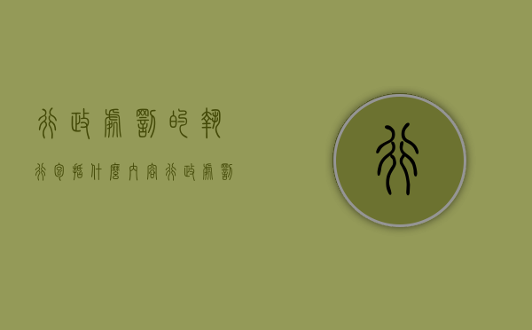 行政处罚的执行包括什么内容（行政处罚的执行包括什么行为）