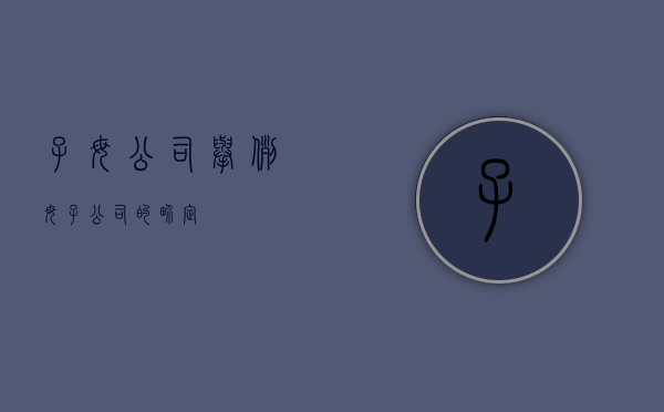 子母公司举例（母子公司的界定）