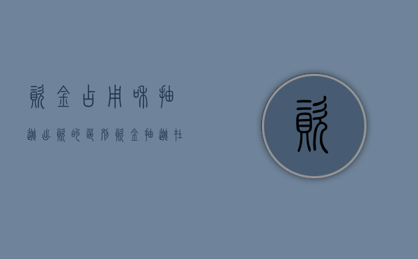 资金占用和抽逃出资的区别（资金抽逃在哪里报案）