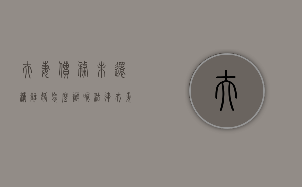 夫妻债务未还清离婚怎么办呢法律（夫妻欠款离婚怎么处理）