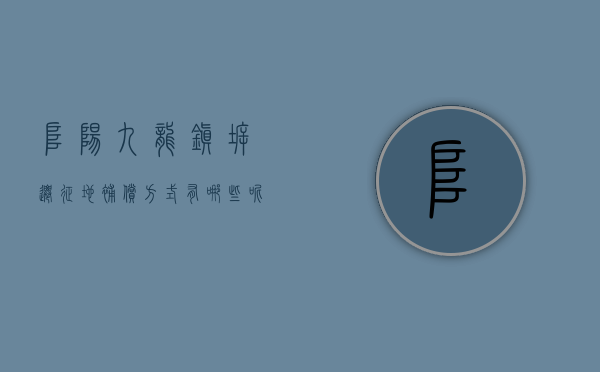 阜阳九龙镇拆迁征地补偿方式有哪些呢（阜阳九龙镇拆迁征地补偿方式有哪些政策）