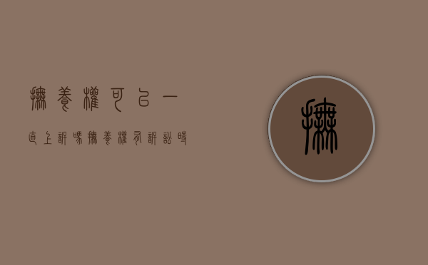 抚养权可以一直上诉吗（抚养权有诉讼时效吗）