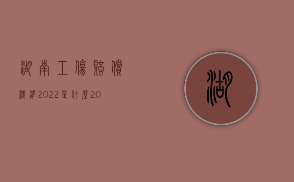湖南工伤赔偿标准2022是什么？（2019年湖南省工伤赔偿标准表）