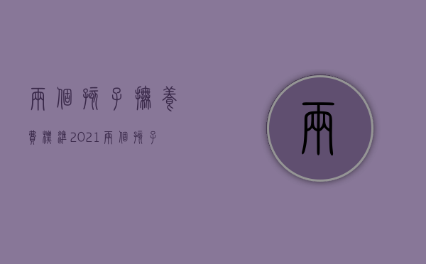 两个孩子抚养费标准2021（两个孩子的抚养费每月多少 有什么标准）