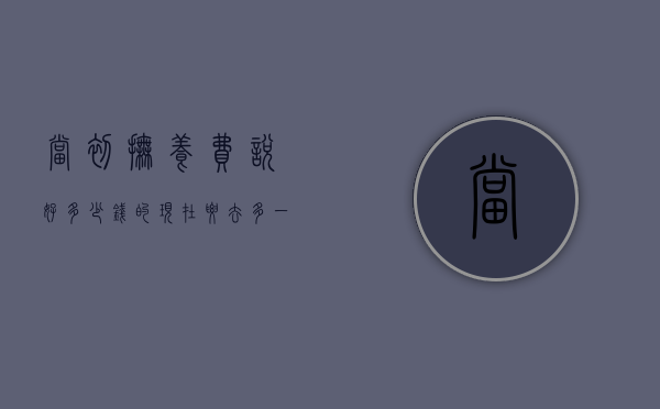 当初抚养费说好多少钱的,现在要去多一点可以吗（索要抚养费）