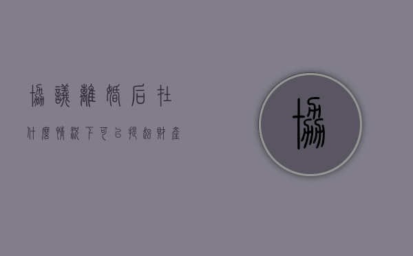 协议离婚后，在什么情况下可以提起财产诉讼（协议离婚后财产纠纷）