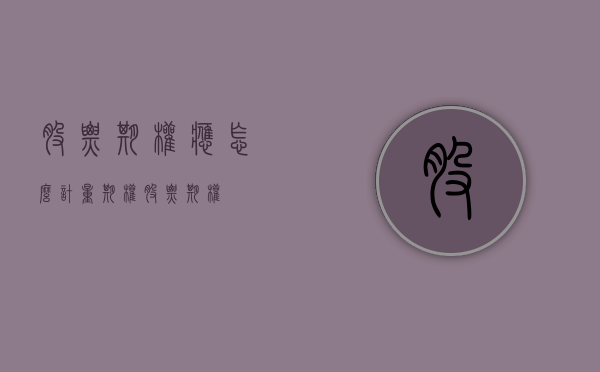 股票期权应怎么计量（期权 股票期权）