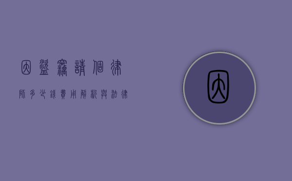 因盗窃请个律师多少钱？费用解析与法律建议