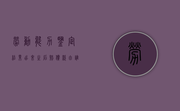 劳动能力鉴定结果出来之后赔偿款由谁来算（劳动能力鉴定之后怎么办）